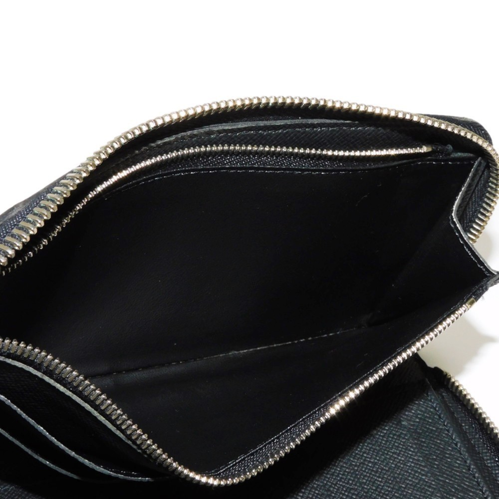 LOUIS VUITTON Long Wallet Zippy Vertical LV Logo Black New Round Zipper Taiga... - Picture 10 of 16